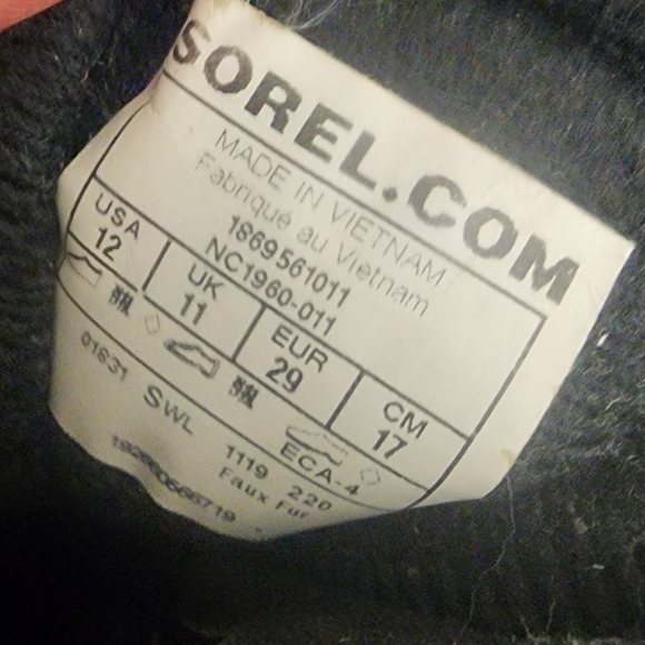 Sorel Kids' Waterproof Winter Boots Boys 12 - Picture 9 of 10